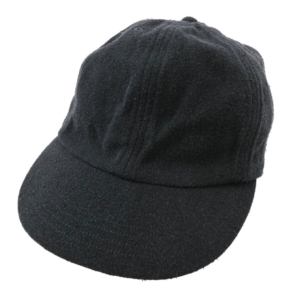 COMOLI コモリ 24SS Z01-07003 シルクネップ キャップ 帽子 ブラック系【美品】【中古】 COMOLI コモリ 24SS Z01-07003 シルクネップ キャップ 帽子 ブラック系