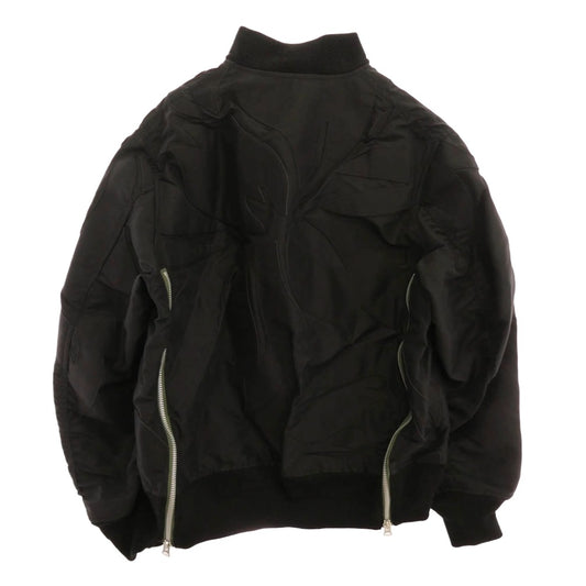 Sacai サカイ 24SS 24-03319M Nylon Twill Embroidered Patch Blouson MA-1 ブルゾン ナイロンジャケット ブラック系 2【中古】