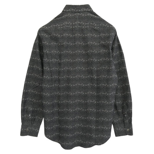 LOUIS VUITTON ルイ・ヴィトン 15AW H8S01WBH4 クリストファーネメス ロープ柄 長袖 シャツ グレー系 XS【中古】