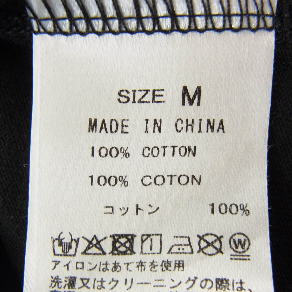 サタデーズ ニューヨーク × fragment design フラグメントデザイン メッセージプリント クルーネック 半袖 Tシャツ ブラック系 M【中古】