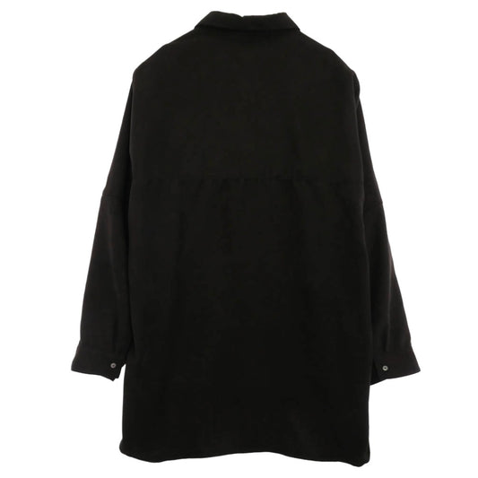 ANCELLM アンセルム ANC-SH43 VEGAN LEATHER SKIPPER LONG LS ZIP SHIRT ヴィーガン スエード レザー ハーフジップ シャツ ブラウン系 2【中古】