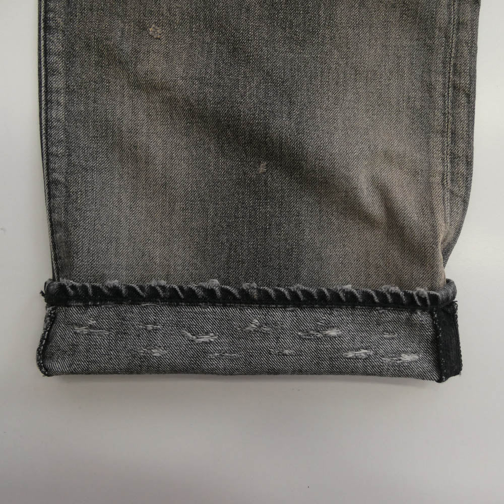 ANCELLM アンセルム 24AW ANC-PT58 P/DAMAGE DENIM STRAIGHT 5P PANTS ダメージ加工 ストレート デニムパンツ ブラック系 3【美品】【中古】