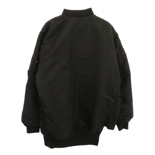 COMME des GARCONS コムデギャルソン CDG x ALPHA アルファ BIAS MA-1 JACKET バイアス 捻じれ ブルゾン フライトジャケット ブラック系 XL【中古】