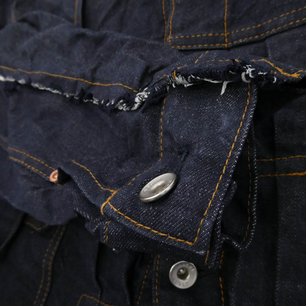 Sacai サカイ 24AW 24-07354 Denim Jacket スリットデザイン 立体 デニムジャケット インディゴブルー系 3【中古】
