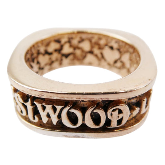 Vivienne Westwood ヴィヴィアンウエストウッド SCILLY RING シリー スクエア リング ピンクゴールド ピンク系 ゴールド系 M(14号)【中古】