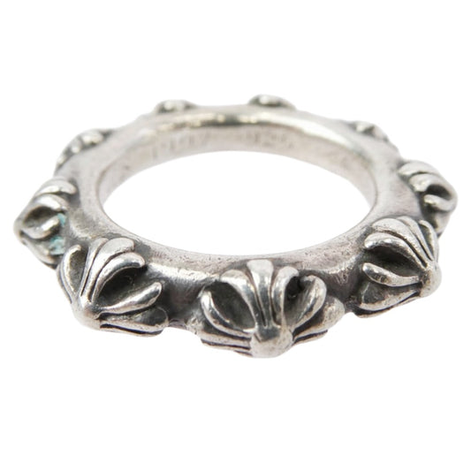 CHROME HEARTS クロムハーツ(原本無) CROSS BAND クロスバンド リング シルバー系 19号【中古】