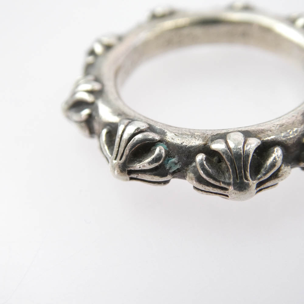 CHROME HEARTS クロムハーツ(原本無) CROSS BAND クロスバンド リング シルバー系 19号【中古】