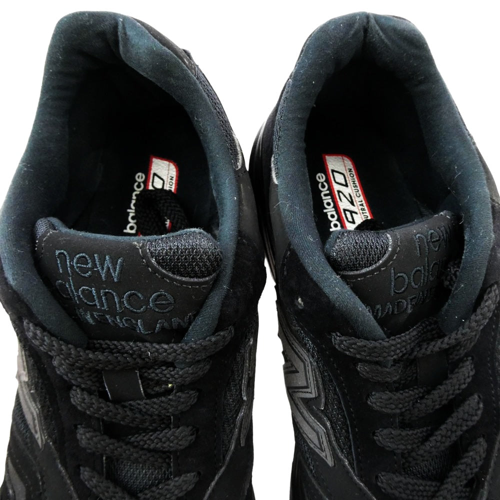 NEW BALANCE ニューバランス M920BLK 920 スエード ローカット スニーカー ブラック系 US10【中古】
