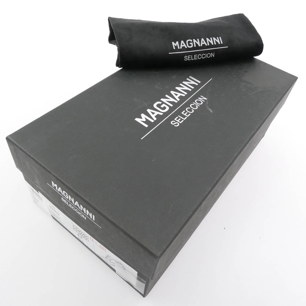 マグナーニ Selection 29902 セレクションライン ブローグ ステッチキャップトゥ レザー シューズ コニャック ライトブラウン系 43【極上美品】【中古】