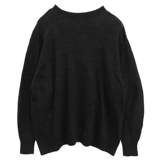 COMOLI コモリ 25SS B01-06007 7G クルーネック ニット セーター ブラック系 1【中古】