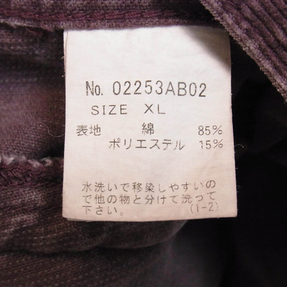 HYSTERIC GLAMOUR ヒステリックグラマー 02253AB02 3rdタイプ KINKY デニム コーデュロイ トラッカー ジャケット パープル系 XL【中古】