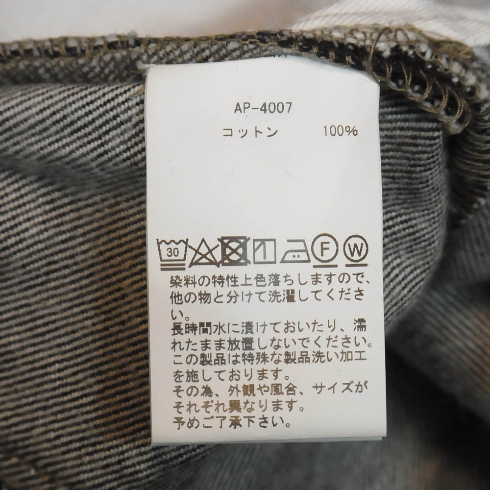 A.PRESSE アプレッセ AP-4007 Black Washed Denim Pants ブラック ウォッシュド デニム パンツ インディゴブルー系 30【極上美品】【中古】