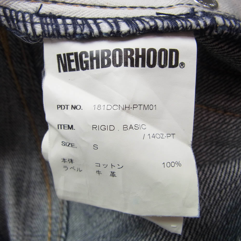 NEIGHBORHOOD ネイバーフッド 18SS 181DCNH-PTM01 BASIC ベーシック ジップフライ 5ポケット ストレート デニムパンツ ジーンズ インディゴブルー系 S【中古】