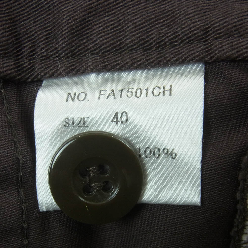 クランクプロジェクツ FAT501CH コットン チノ ファット パンツ ブラウン系 450 40【中古】