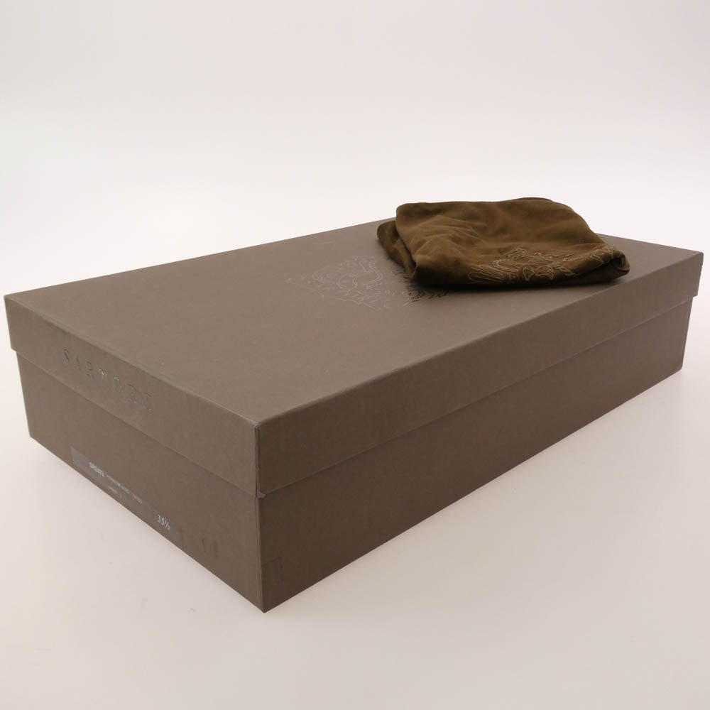 SARTORE サルトル バックジップ レザー ロング ブーツ ブラック系 35.5【中古】