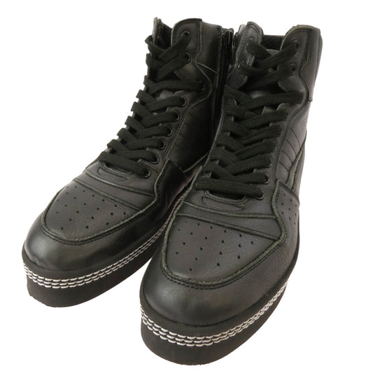 Y's Yohji Yamamoto ワイズ ヨウジヤマモト 22SS YG-E40-732-1 サイドジップ ハイカット スニーカー ブラック系 1【中古】