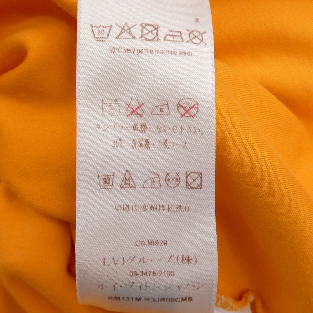 LOUIS VUITTON ルイ・ヴィトン RM131M H3JR09CMS ダミエ クルーネック ポケット Tシャツ 半袖カットソー オレンジ系 M【中古】