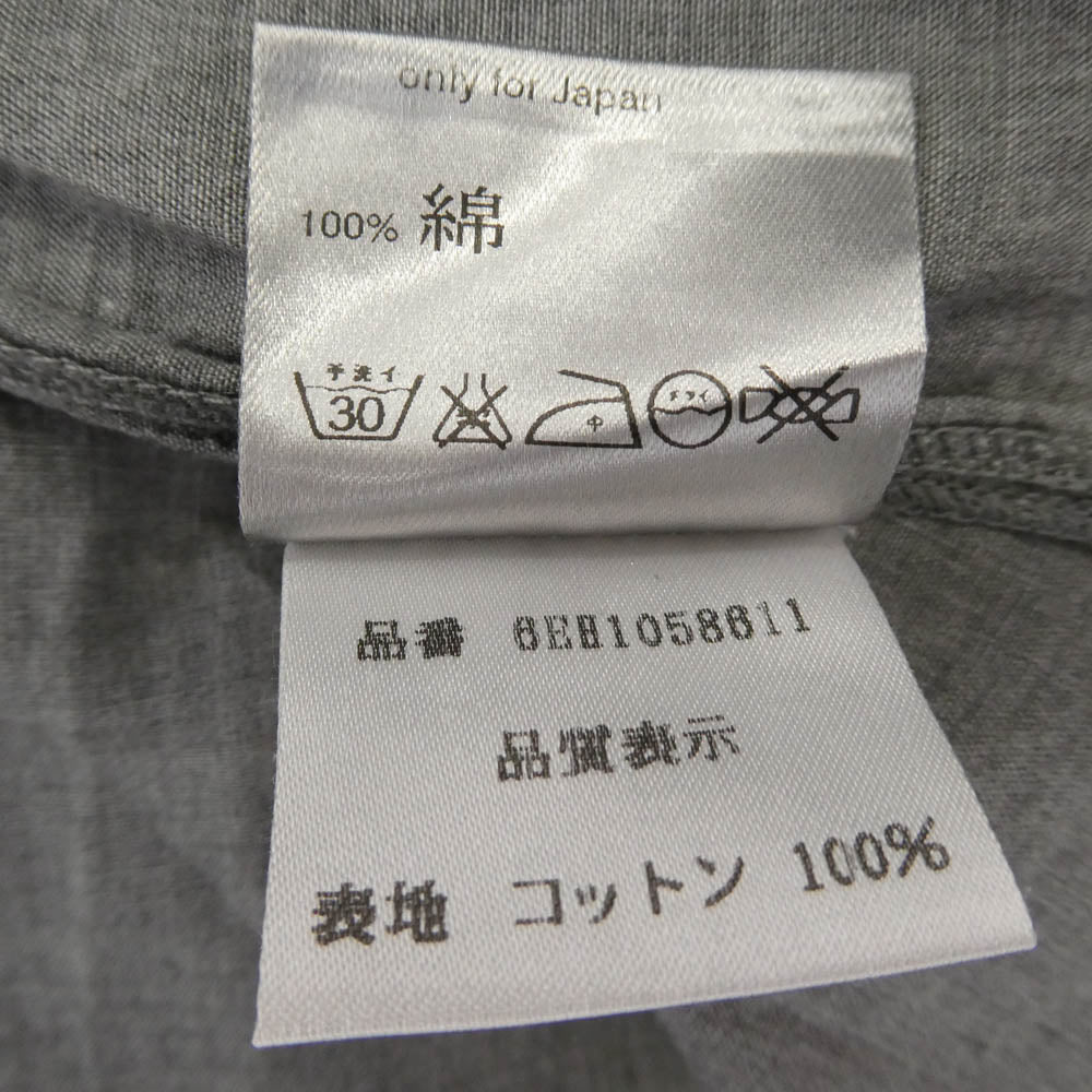 DIOR HOMME ディオールオム 国内正規品 シャンブレー ボタンダウン 半袖 シャツ グレー系 37【中古】