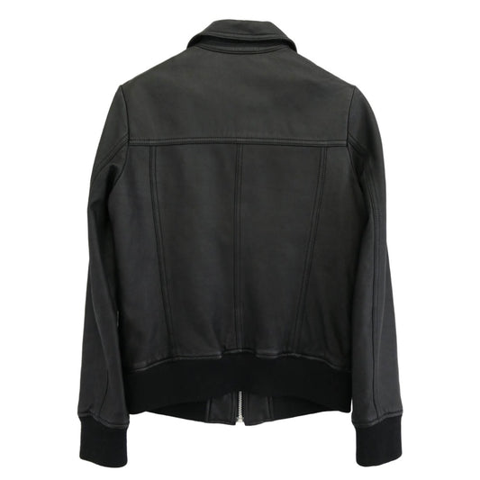 HYSTERIC GLAMOUR ヒステリックグラマー 0193LB01 ラムレザー ブルゾン シングルライダース フルジップ ジャケット ブラック系 free【中古】