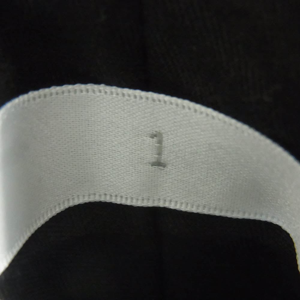 エトセンス 20AW E220-702 GORGETTE WIDE SLACKS ウール ワイド スラックス パンツ ブラック系 1【中古】