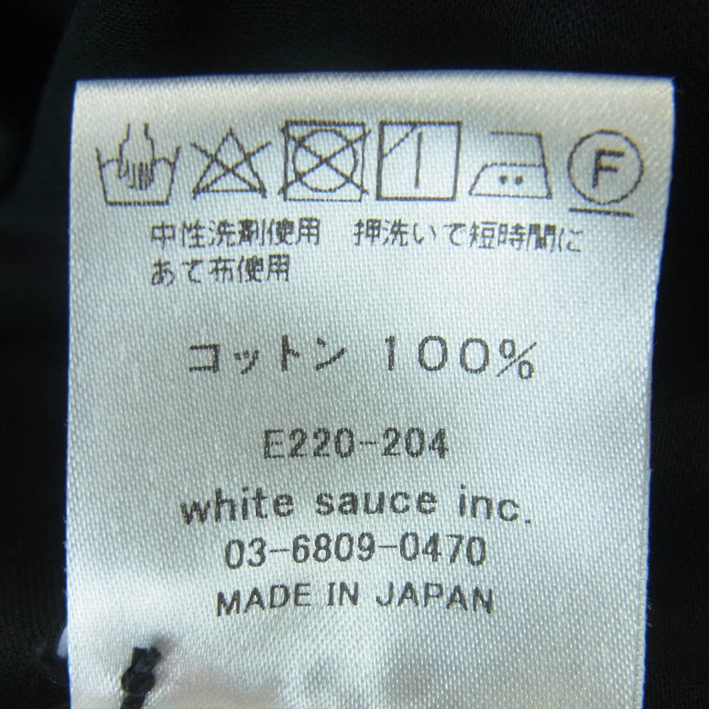 エトセンス 20AW E220-204 SHIFT SHIRT ウール シフト シャツ コットン 日本製 ブラック系 1【中古】