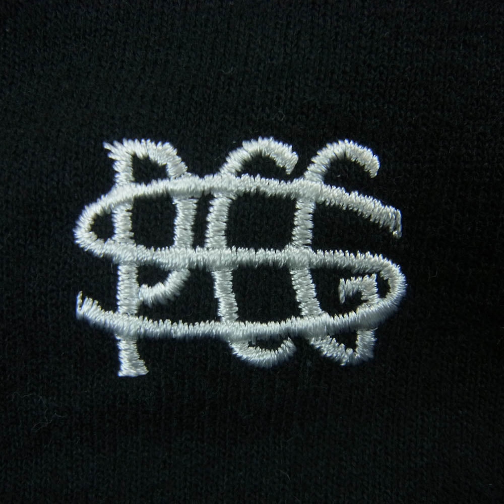 PORKCHOP ポークチョップ ARCH LOGO HOODIE バックプリント プルオーバー フーディー パーカー ブラック系 L【中古】