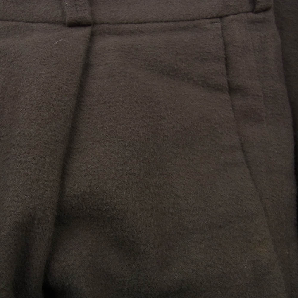 YAECA ヤエカ 64654 起毛 チノ タックストレート パンツ カーキブラウン系 28【中古】