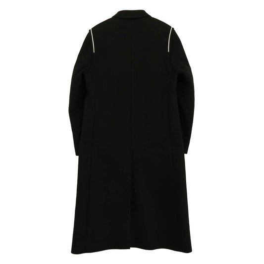 DIOR HOMME ディオールオム 17AW 533C335U3183 カシミヤ混 ウール ショルダー切替 ダブルブレスト コート ブラック系 46【中古】