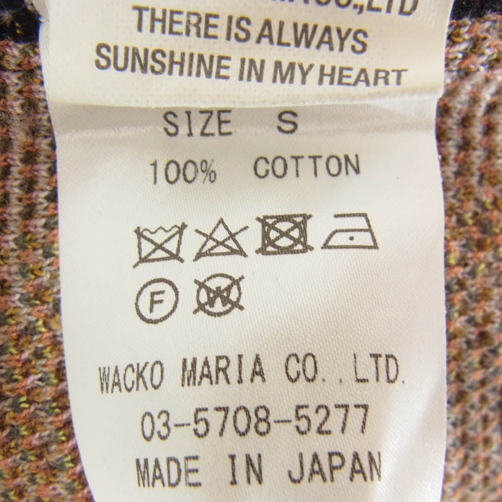 WACKO MARIA ワコマリア 虎柄 タイガー クルーネック ニット タイガー トラ ブラウン系 S【中古】