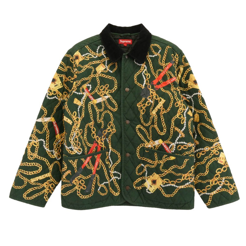 Supreme シュプリーム 20AW Chains Quilted Jacket チェーンプリント