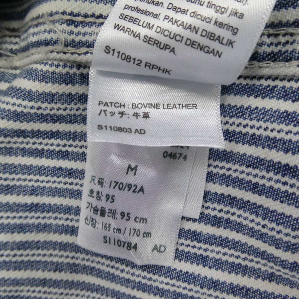 Levi's リーバイス 00110-0002 PREMIUM プレミアム ストライプ カバーオール ジャケット インディゴブルー系 M【中古】