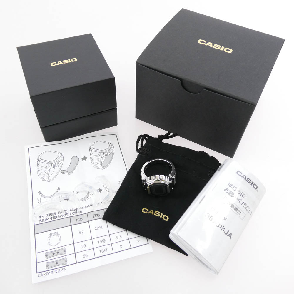 CASIO カシオ CRW-001-1JR リングウォッチ 時計 シルバー系 22号【極上美品】【中古】