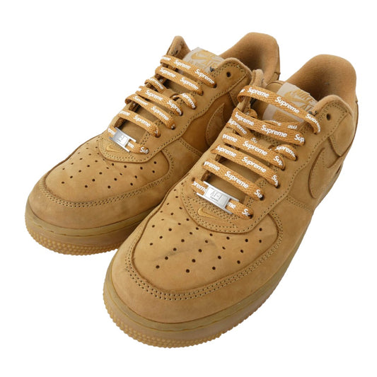 Supreme シュプリーム DN1555-200 × NIKE ナイキ Air Force 1 Low Flax Wheat エアフォース ロー フラックス ウィート ローカット スニーカー ブラウン系 26.5cm【中古】