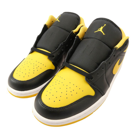 NIKE ナイキ 553558-072 AIR JORDAN1 LOW AJ1 エアジョーダン ローカット スニーカー ブラック系 イエロー系 28cm【極上美品】【中古】