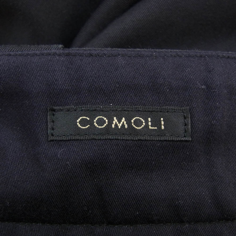 COMOLI コモリ 23SS X01-03014 コットンギャバワークパンツ ブラック系 2【中古】