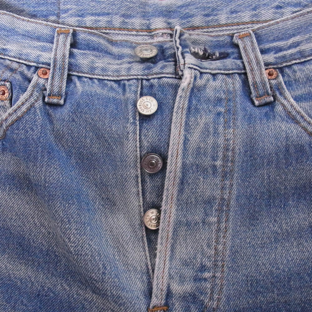 Levi's リーバイス 80s 90s USA製 501 レギュラー smalle 裏刻印524 ボタンフライ デニム パンツ ライトブルー系 W30/L34【中古】
