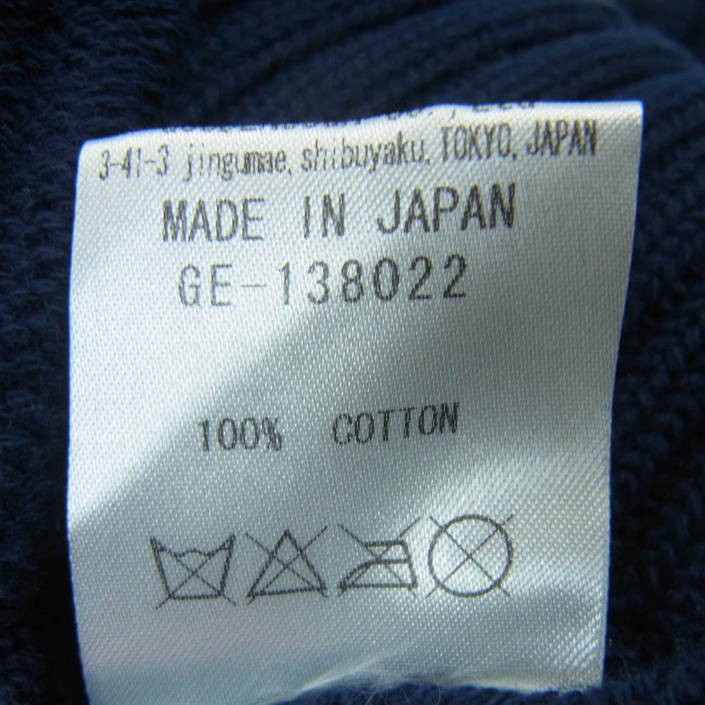 GOODENOUGH グッドイナフ GE-138022 RIBBING BEANIE リブ ビーニー ニットキャップ ネイビー系【中古】