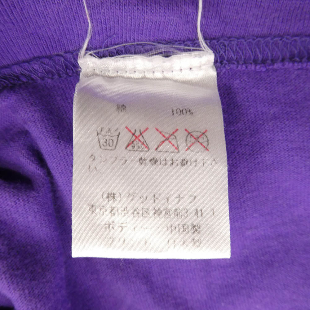 GOODENOUGH グッドイナフ GOODE logo long sleeve cut and sew ロングスリーブカットソー 袖グラムg タグ 長袖 Tシャツ ロンT パープル系 サイズタグ欠損【中古】