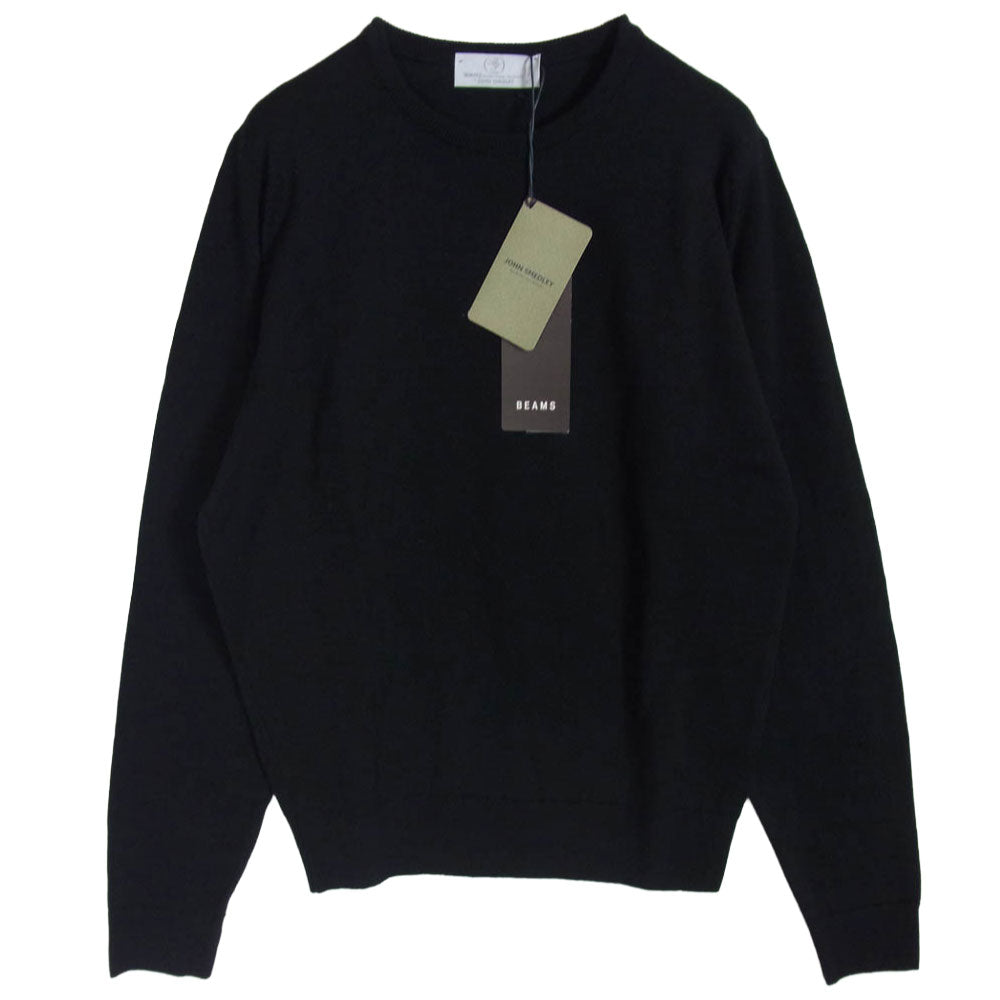 JOHN SMEDLEY ジョンスメドレー ウール クルーネック ニット ブラック 