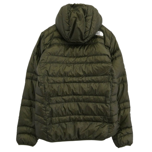 THE NORTH FACE ノースフェイス ND42333R Light Heat Hoodie ライトヒート フーディー ダウン ジャケット カーキ系 S【中古】