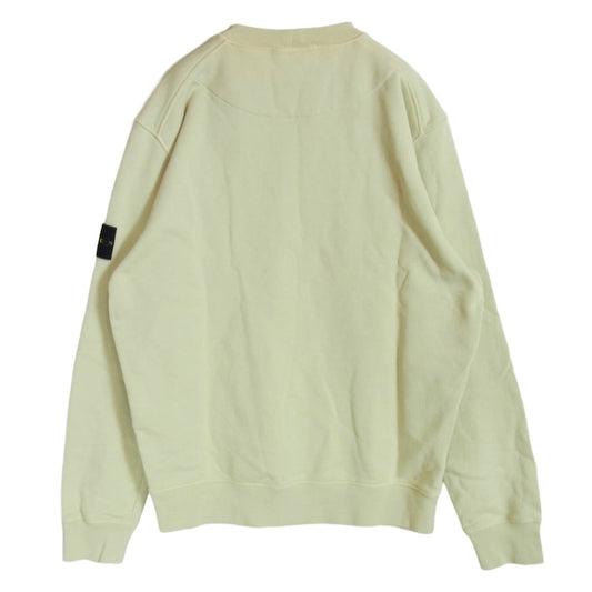 STONE ISLAND ストーンアイランド 801563051 腕章ロゴワッペン付き クルーネック スウェット トレーナー イエロー系 L【中古】