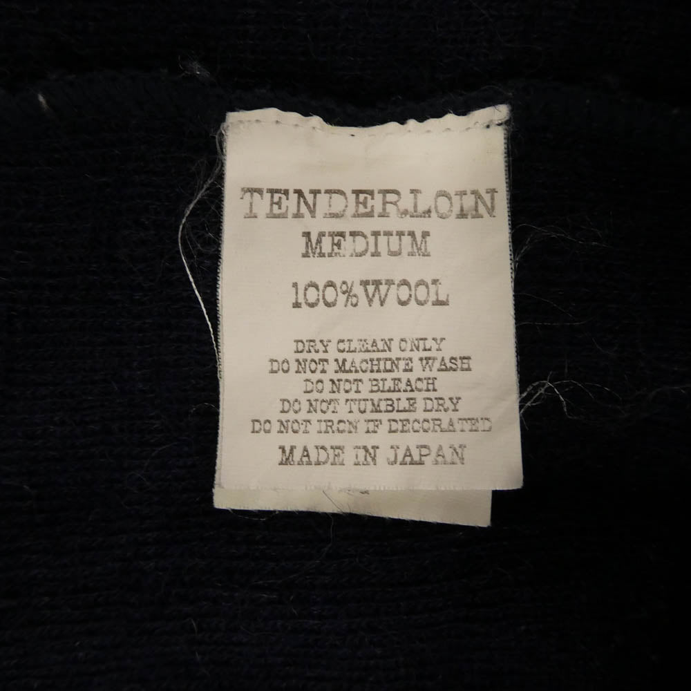 TENDERLOIN テンダーロイン T-MOHAIR CARDIGAN ウール モヘア カーディガン ネイビー系【中古】