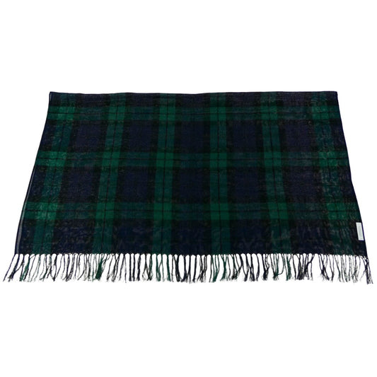 WTAPS ダブルタップス 222BXDT-AC01 WRAP 02 / SCARF / COTTON チェック ストール グリーン系【中古】