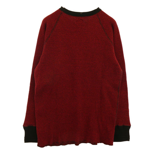 TENDERLOIN テンダーロイン T-THERMAL MIX ワッフル ミックスコットン サーマル カットソー レッド レッド系 M【極上美品】【中古】