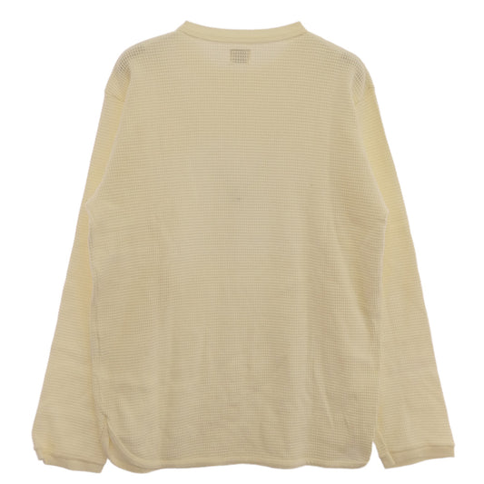 TENDERLOIN テンダーロイン T-WAFFLE ワッフル 長袖 サーマル カットソー コットン ホワイト オフホワイト系 M【極上美品】【中古】