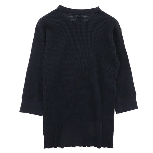 TENDERLOIN テンダーロイン T-WAFFLE ワッフル 7分丈 サーマル カットソー コットン SOLID NAVY ネイビー系 M【極上美品】【中古】