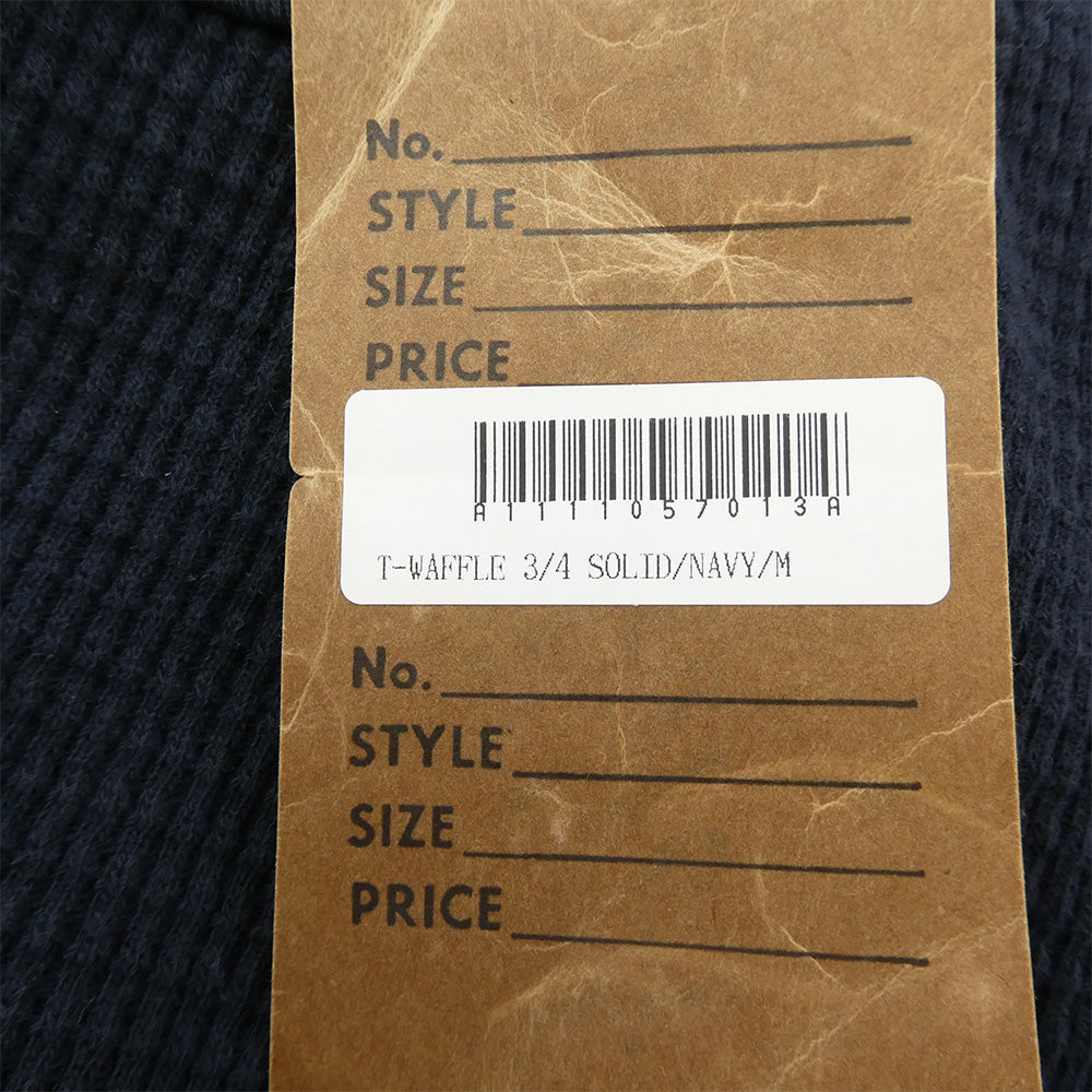 TENDERLOIN テンダーロイン T-WAFFLE ワッフル 7分丈 サーマル カットソー コットン SOLID NAVY ネイビー系 M【極上美品】【中古】