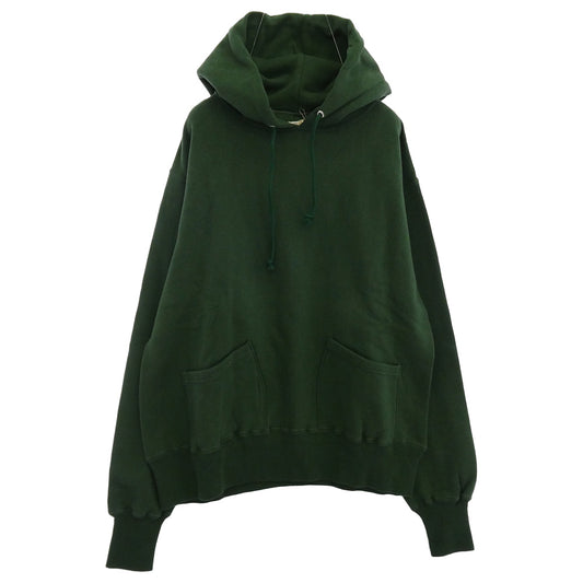 TENDERLOIN テンダーロイン T-PARKA ロゴ バックプリント スウェット パーカー フーディー グリーン モスグリーン系【極上美品】【中古】