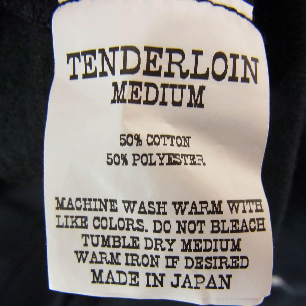 TENDERLOIN テンダーロイン T-STP HOODED ホワイトゾンビ プリント フード付き プルオーバー パーカー 本店限定 ブラック系 M【美品】【中古】