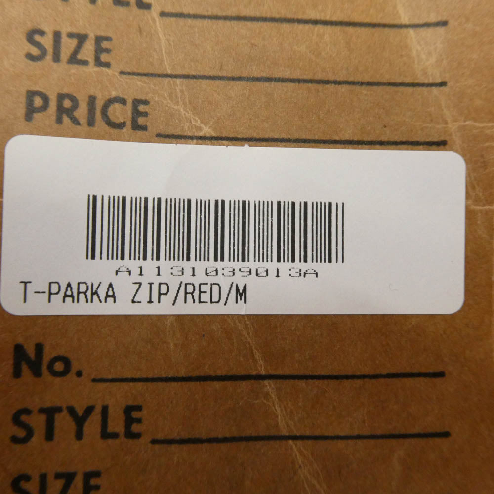 TENDERLOIN テンダーロイン T-PARKA ZIP LOGO ロゴ バックプリント ジップアップ スウェット パーカー レッド M【極上美品】【中古】